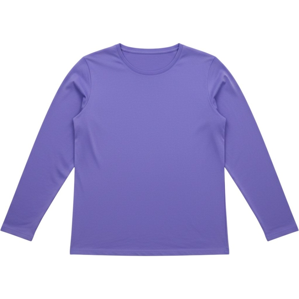 Lands' End Long Sleeve T-Shirt Size L 14-16 Blue Cotton Crew Neck Basic Tee